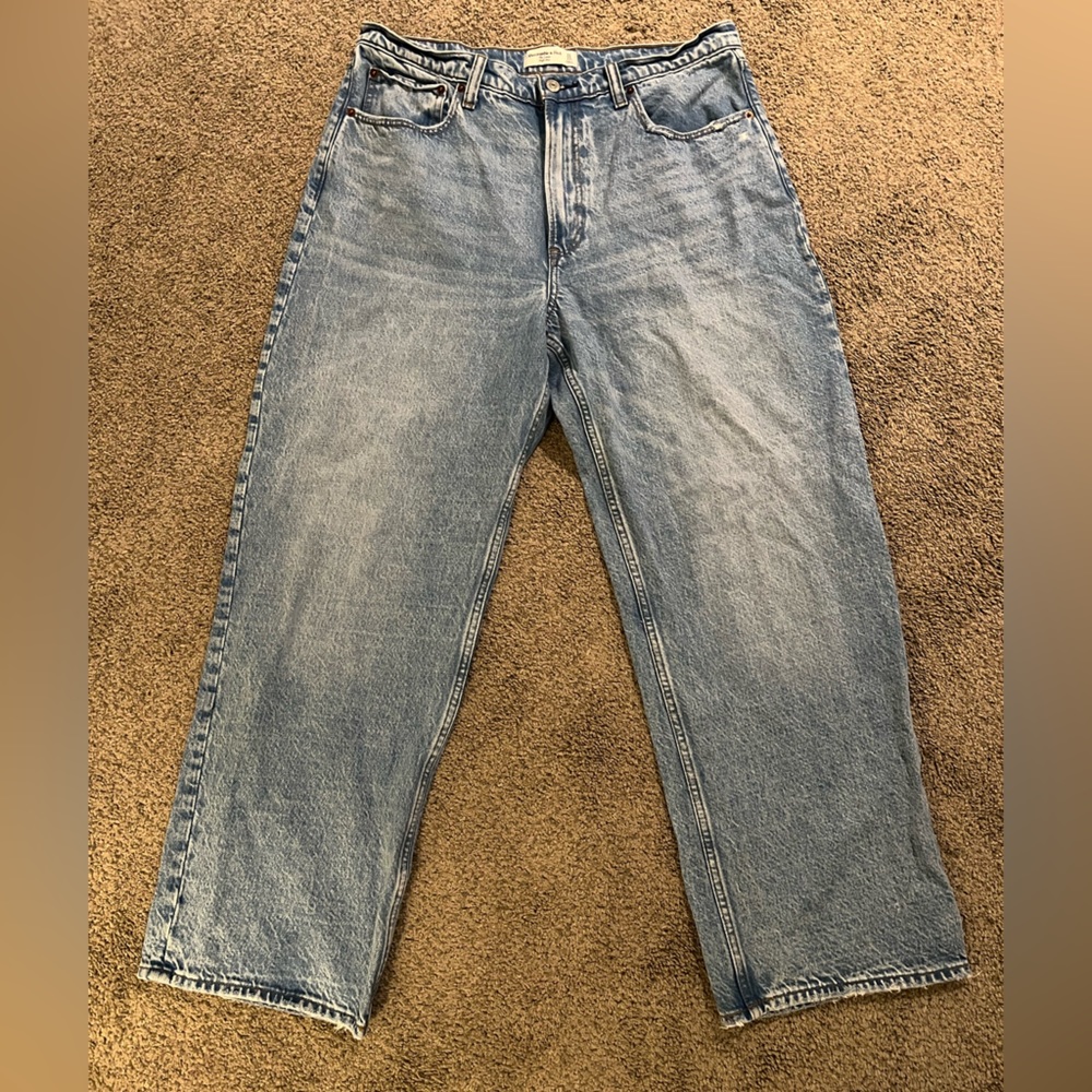 Abercrombie high rise loose jeans